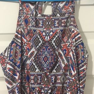 Blue and orange geometric dress ⭕️